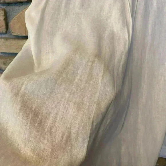 Pilcro Womens Linen Viscose White Feminine Ruffle Button Down Blouse large - Picture 11 of 16